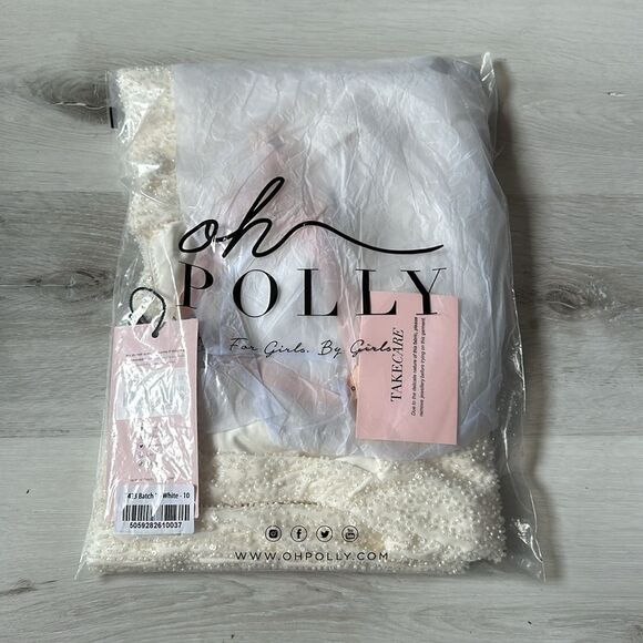 Oh Polly ALSACE
Embellished Square Neck Mini Dress in White Size 6 NWT in packag - Picture 6 of 8